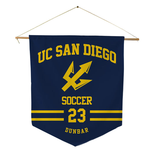 UCSD - NCAA Men's Soccer : Adam Dunbar - Pennant - 18" x 21"-0