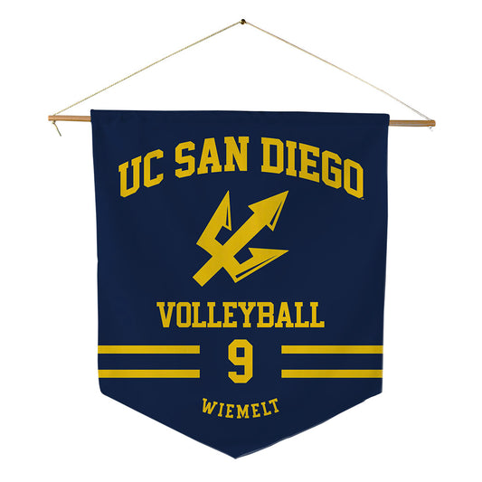 UCSD - NCAA Men's Volleyball : Leo Wiemelt - Pennant - 18" x 21"-0