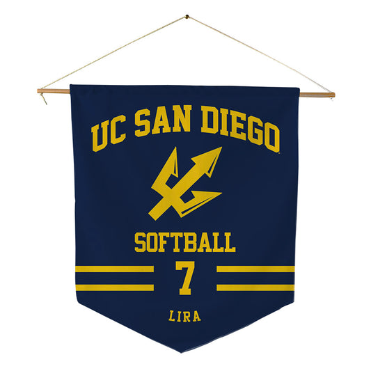 UCSD - NCAA Softball : Auddrey Lira - Pennant - 18" x 21"-0