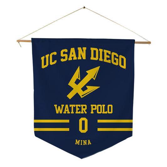 UCSD - NCAA Men's Water Polo : Orlando Mina - Pennant - 18" x 21"-0