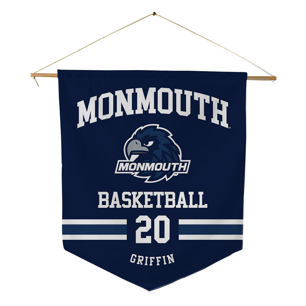Monmouth - NCAA Men's Basketball : Zubayr Griffin - Pennant - 18" x 21"-0