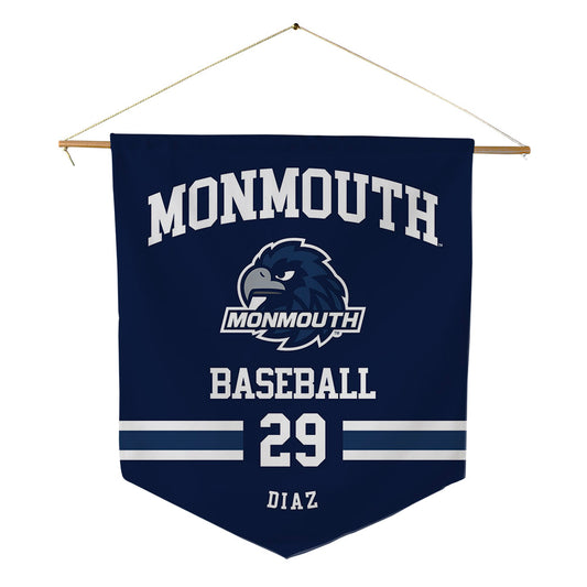 Monmouth - NCAA Baseball : Jacob Diaz - Pennant - 18" x 21"-0