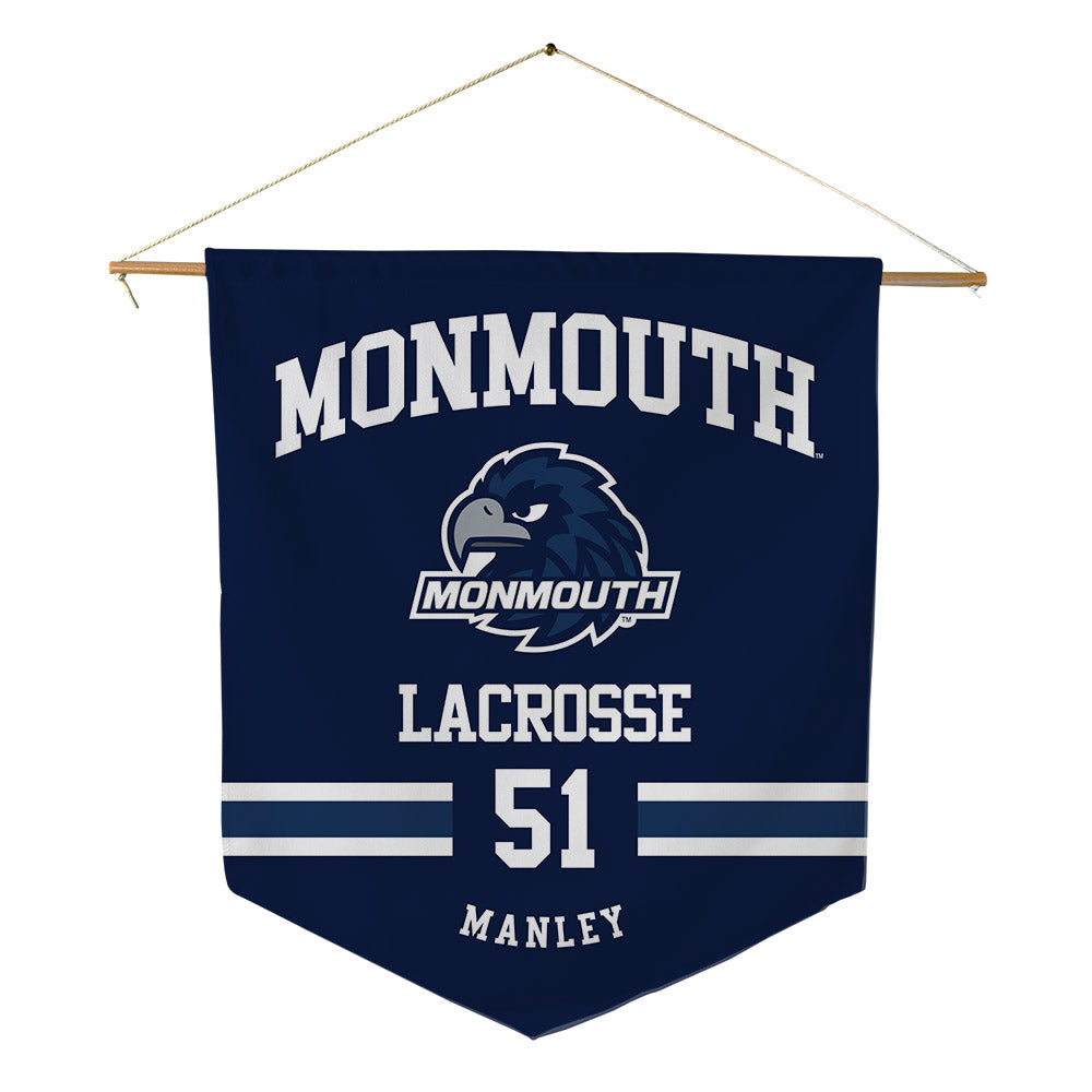 Monmouth - NCAA Men's Lacrosse : Tommy Manley - Pennant - 18" x 21"-0