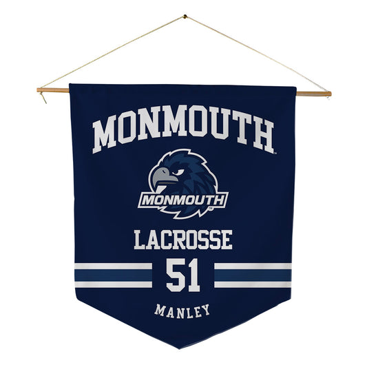 Monmouth - NCAA Men's Lacrosse : Tommy Manley - Pennant - 18" x 21"-0