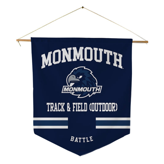 Monmouth - NCAA Men's Track & Field : Isaiah Battle - Pennant - 18" x 21"-0