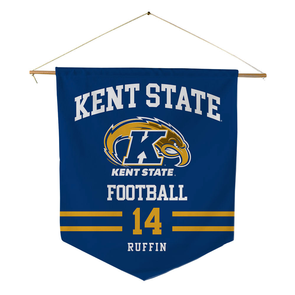 Kent State - NCAA Football : Deante Ruffin - Pennant - 18" x 21"-0