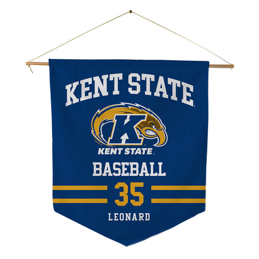 Kent State - NCAA Baseball : Caden Leonard - Pennant - 18" x 21"-0