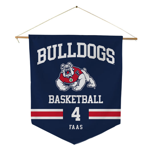 Fresno State - NCAA Men's Basketball : Cameron Faas - Pennant - 18" x 21"-0