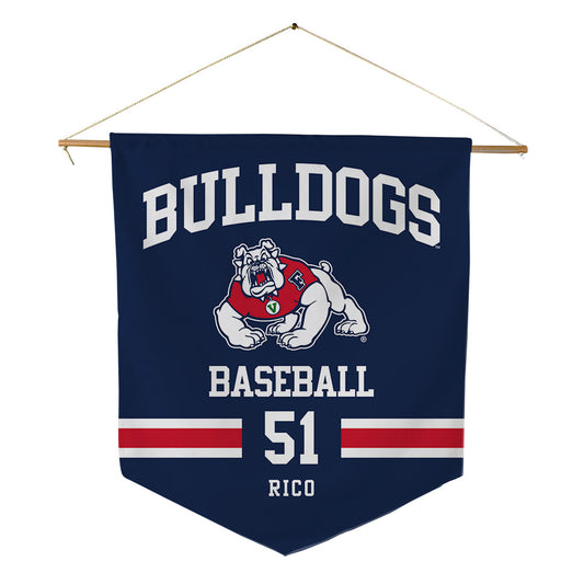Fresno State - NCAA Baseball : Erik Rico - Pennant - 18" x 21"-0