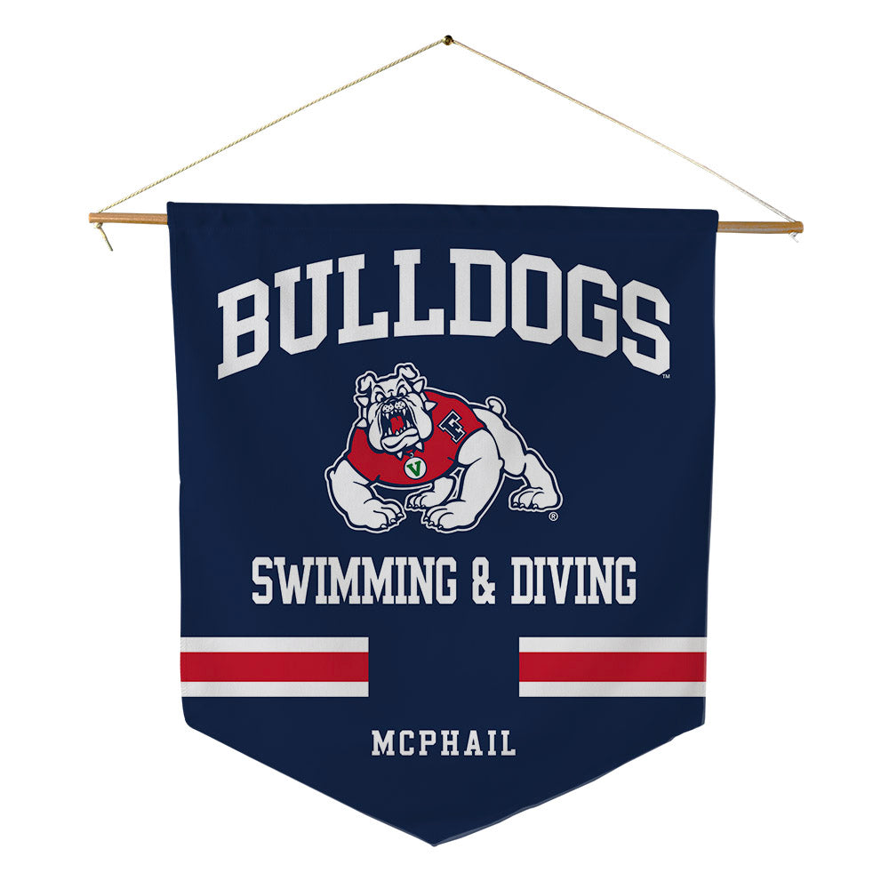 Fresno State - NCAA Women's Swimming & Diving : Presley McPhail - Pennant - 18" x 21"-0