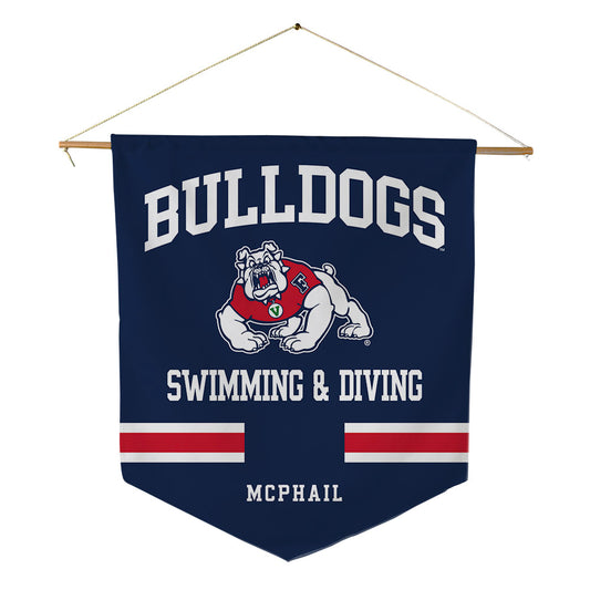 Fresno State - NCAA Women's Swimming & Diving : Presley McPhail - Pennant - 18" x 21"-0