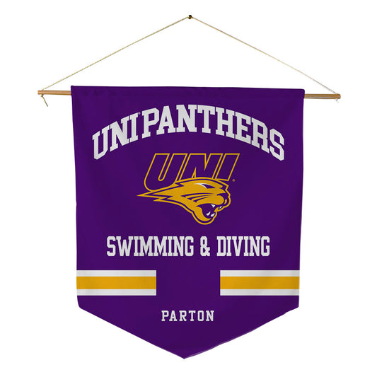 Northern Iowa - NCAA Women's Swimming & Diving : Josie Parton - Pennant - 18" x 21"-0