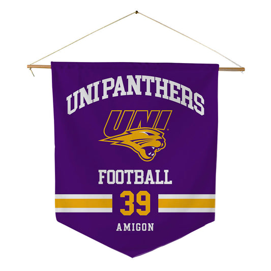 Northern Iowa - NCAA Football : Kaden Amigon - Pennant - 18" x 21"-0