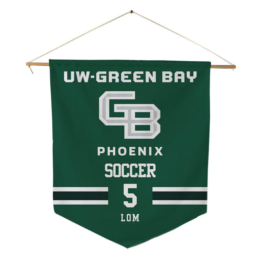 UW Green Bay - NCAA Women's Soccer : Abby Lom Lom - Pennant - 18" x 21"-0