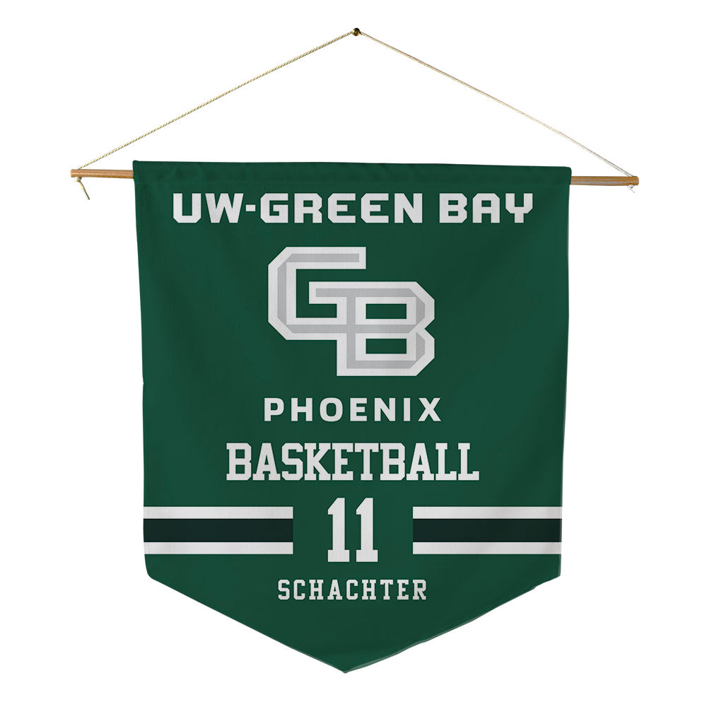 UW Green Bay - NCAA Men's Basketball : Trey Schachter - Pennant - 18" x 21"-0