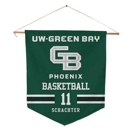 UW Green Bay - NCAA Men's Basketball : Trey Schachter - Pennant - 18" x 21"-0