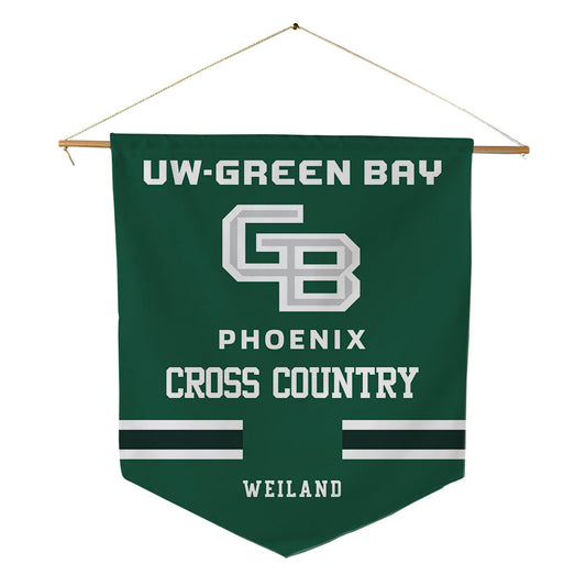 UW Green Bay - NCAA Men's Cross Country : Cameron Weiland - Pennant - 18" x 21"-0