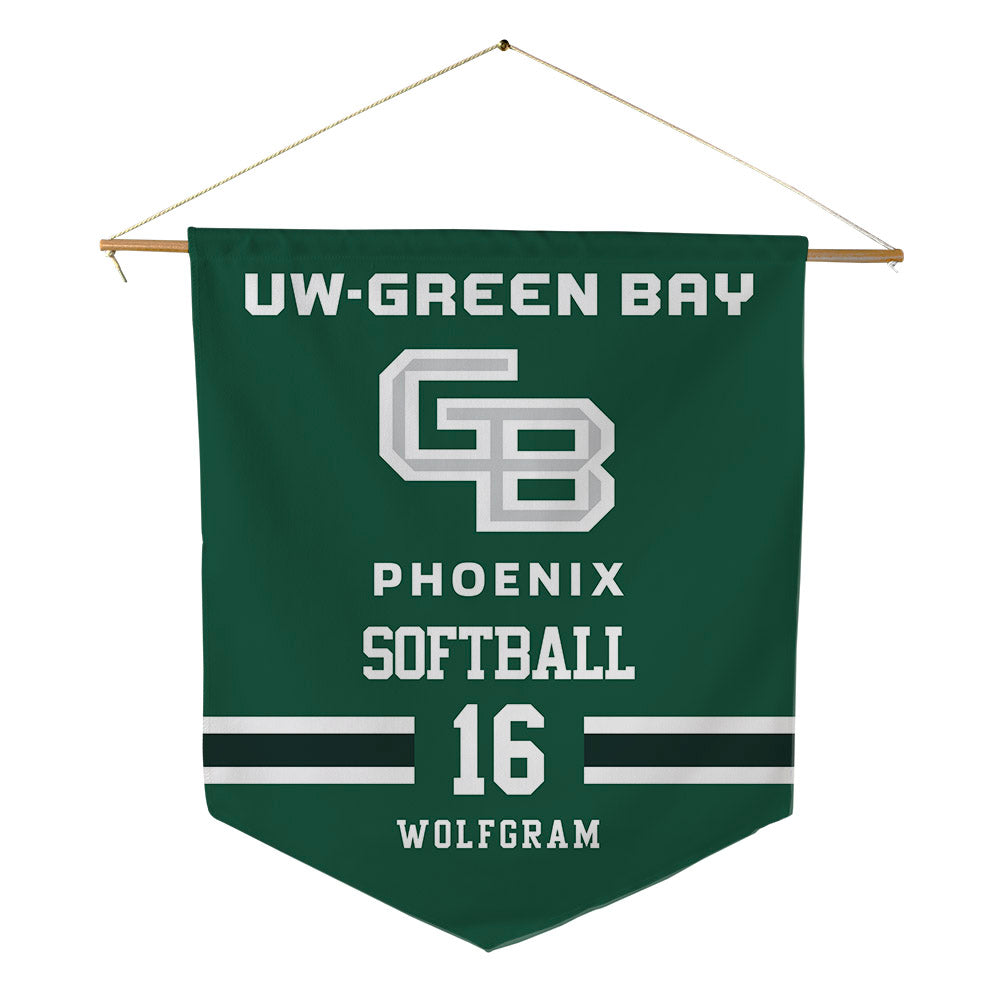 UW Green Bay - NCAA Softball : Evelyn Wolfgram - Pennant - 18" x 21"-0