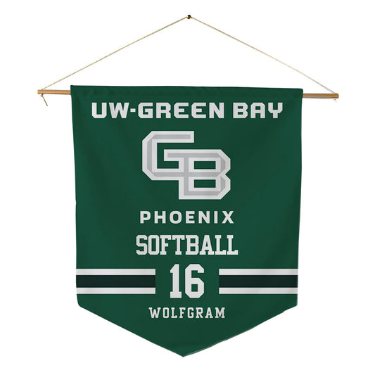 UW Green Bay - NCAA Softball : Evelyn Wolfgram - Pennant - 18" x 21"-0