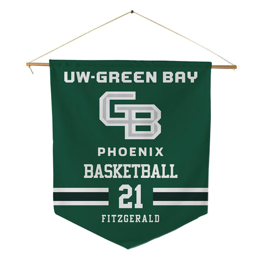 UW Green Bay - NCAA Men's Basketball : Brady Fitzgerald - Pennant - 18" x 21"-0