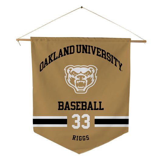 Oakland - NCAA Baseball : Luke Riggs - Pennant - 18" x 21"-0