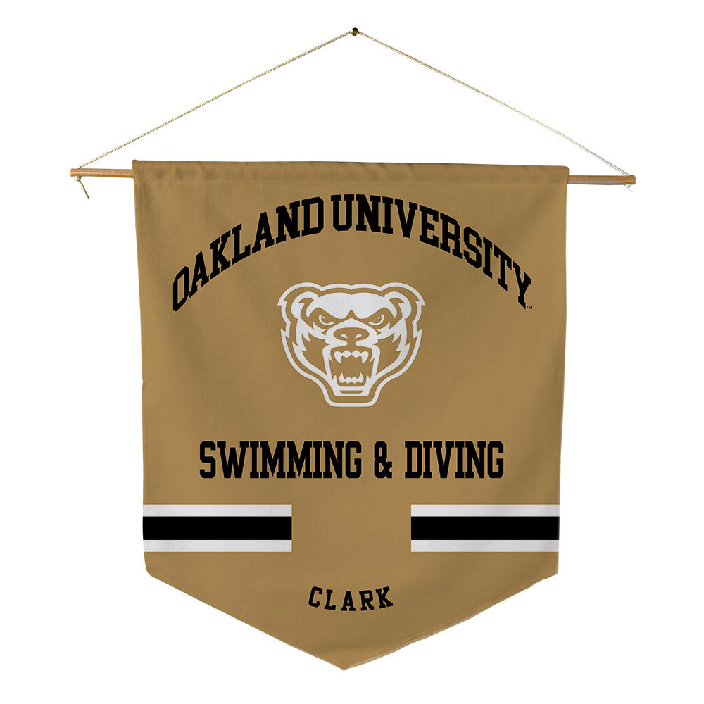 Oakland - NCAA Women's Swimming & Diving : Hannah Clark - Pennant - 18" x 21"-0
