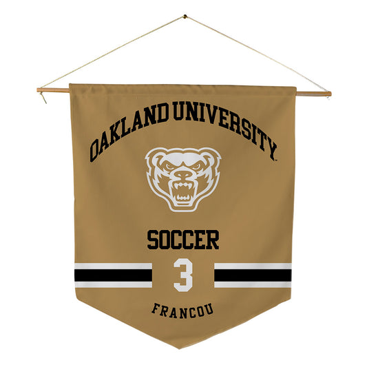 Oakland - NCAA Men's Soccer : Joshua Francou - Pennant - 18" x 21"-0