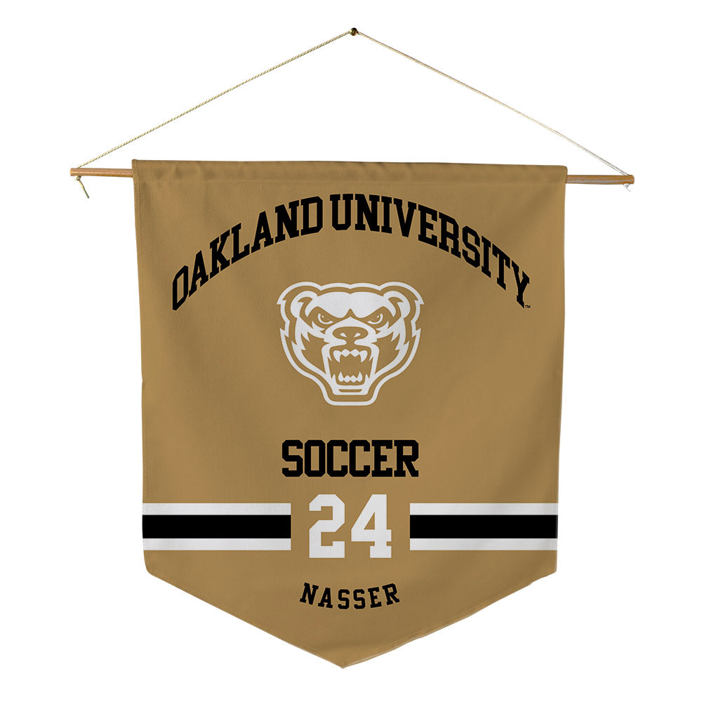 Oakland - NCAA Men's Soccer : Harith Nasser - Pennant - 18" x 21"-0