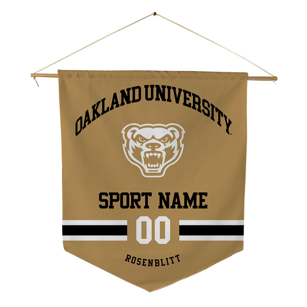 Oakland - NCAA Baseball : Josh Rosenblitt - Pennant - 18" x 21"-0