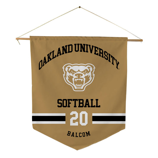 Oakland - NCAA Softball : Alyssa Balcom - Pennant - 18" x 21"-0