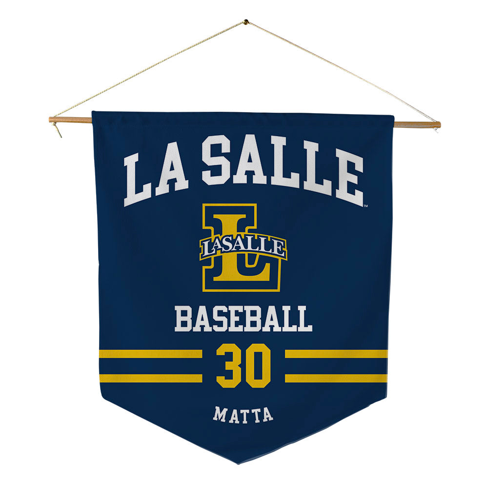 La Salle - NCAA Baseball : Luke Matta - Pennant - 18" x 21"-0