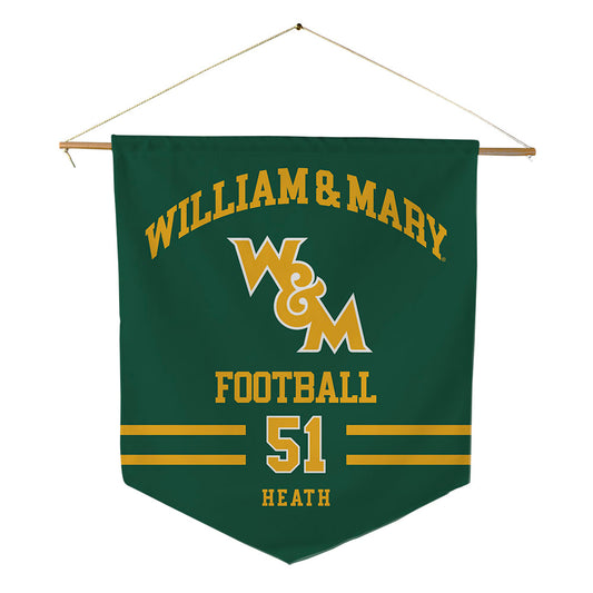 William & Mary - NCAA Football : Cameryn Heath - Pennant - 18" x 21"-0
