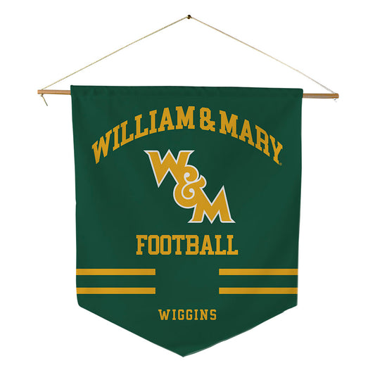 William & Mary - NCAA Football : Jahvon Wiggins - Pennant - 18" x 21"-0