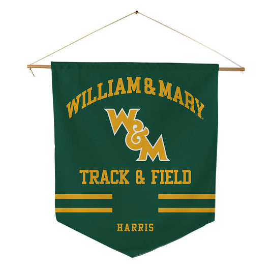 William & Mary - NCAA Men's Track & Field : Uriah Harris - Pennant - 18" x 21"-0