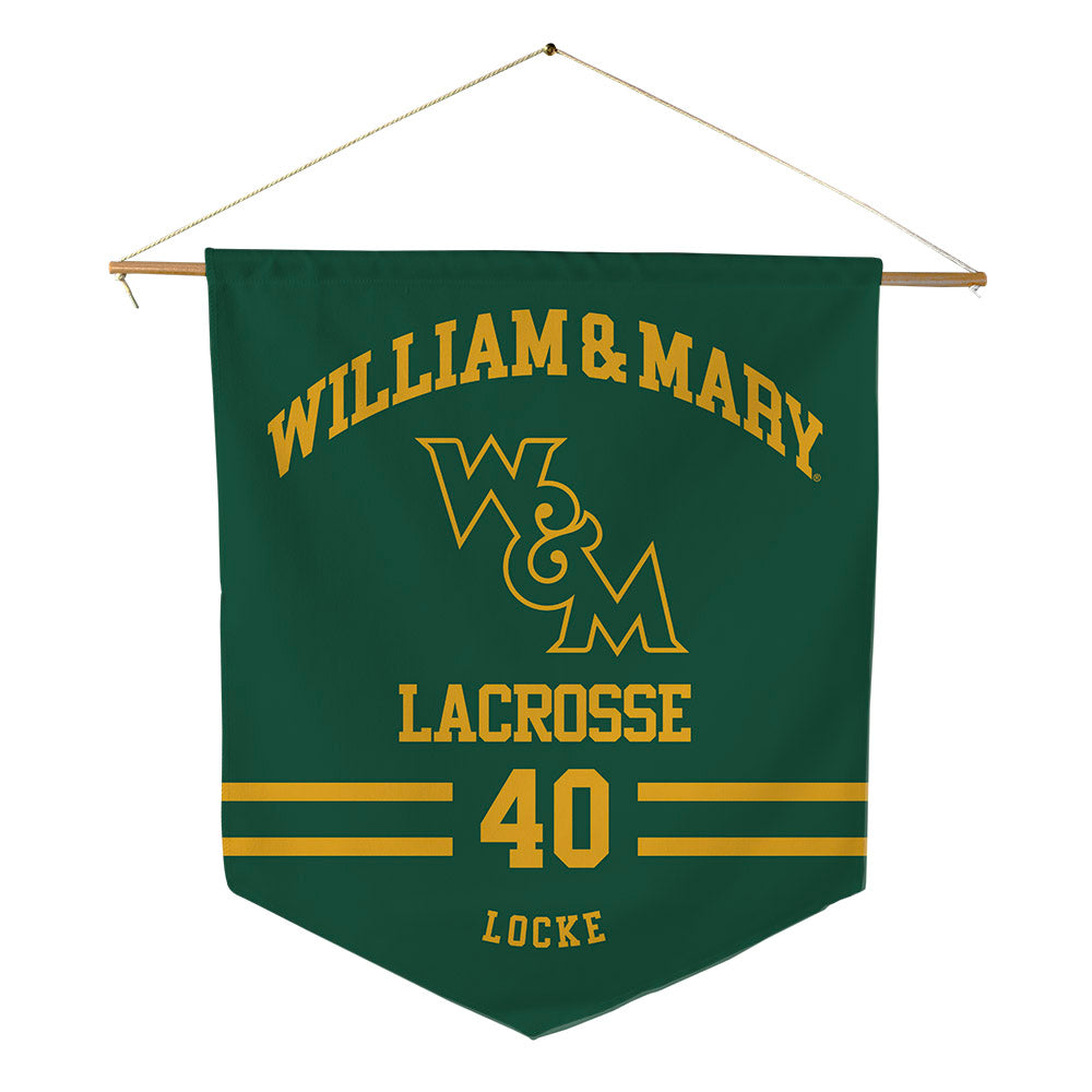 William & Mary - NCAA Women's Lacrosse : Jaylin Locke - Pennant - 18" x 21"-0