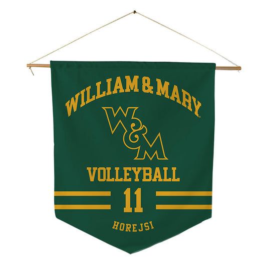 William & Mary - NCAA Women's Volleyball : Avery Horejsi - Pennant - 18" x 21"-0