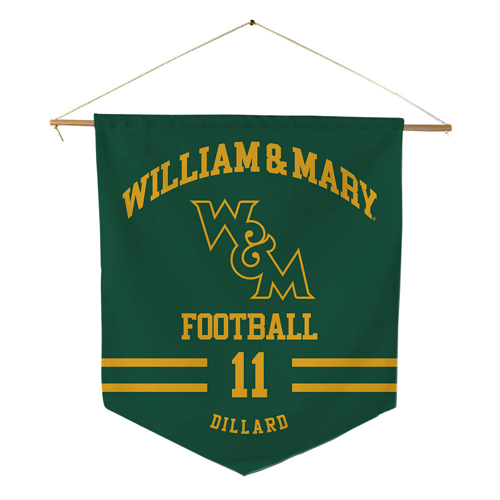 William & Mary - NCAA Football : Xavier Dillard - Pennant - 18" x 21"-0
