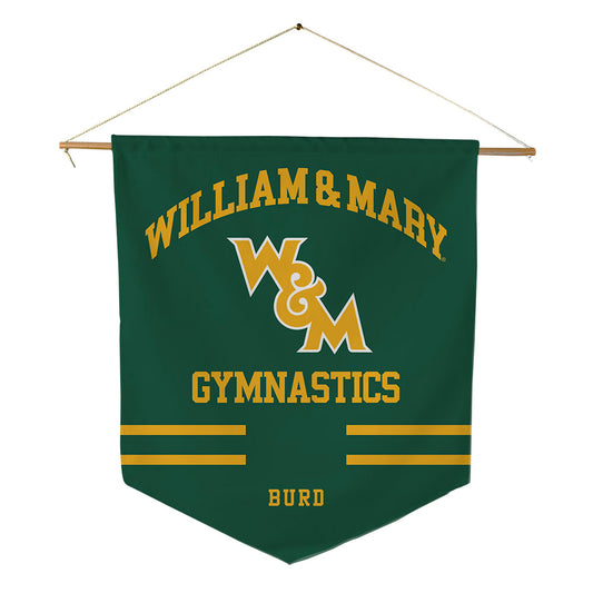 William & Mary - NCAA Women's Gymnastics : Samantha Burd - Pennant - 18" x 21"-0