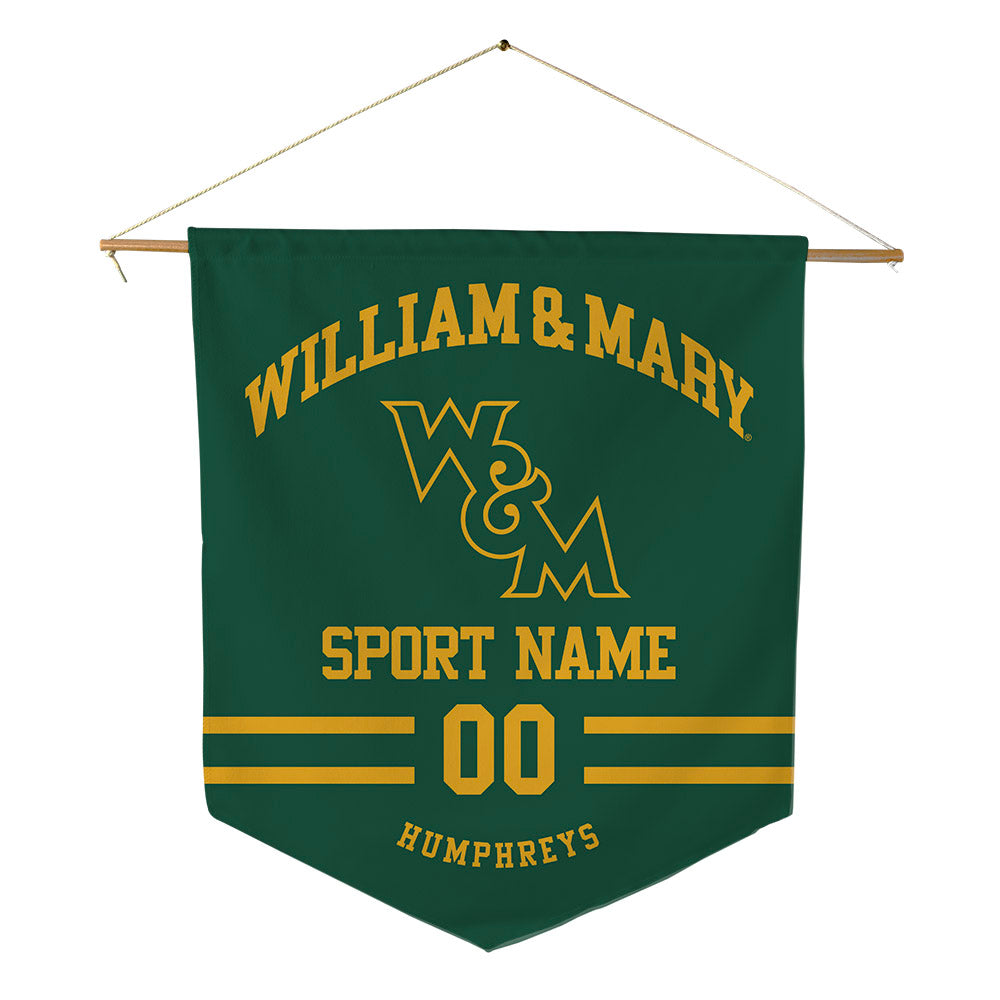 William & Mary - NCAA Baseball : Jett Humphreys - Pennant - 18" x 21"-0