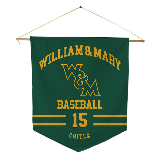 William & Mary - NCAA Baseball : Joey Chitla - Pennant - 18" x 21"-0