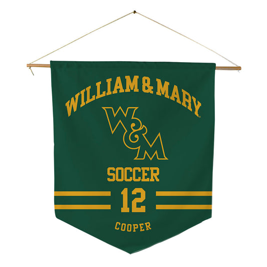 William & Mary - NCAA Men's Soccer : Devin Cooper - Pennant - 18" x 21"-0