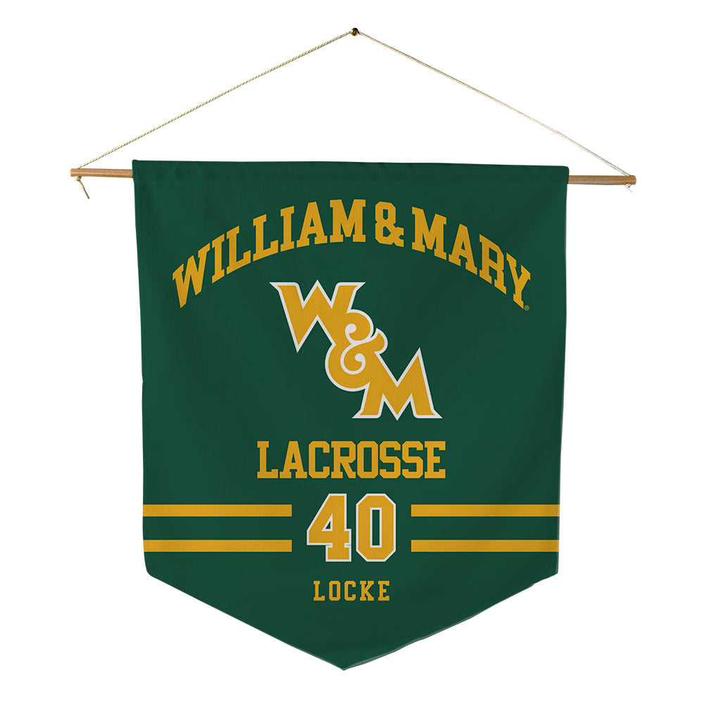William & Mary - NCAA Women's Lacrosse : Jaylin Locke - Pennant - 18" x 21"-0