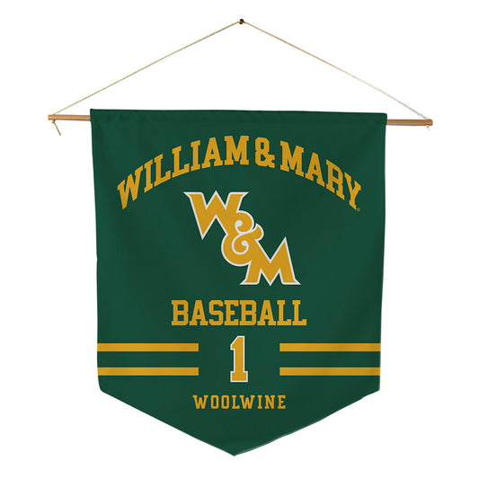 William & Mary - NCAA Baseball : Jackson Woolwine - Pennant - 18" x 21"-0