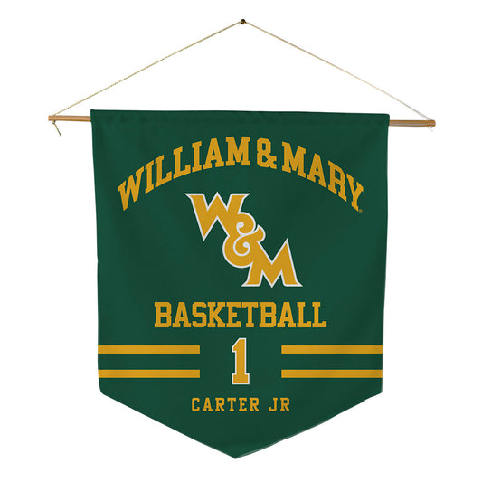 William & Mary - NCAA Men's Basketball : Brian Carter Jr - Pennant - 18" x 21"-0