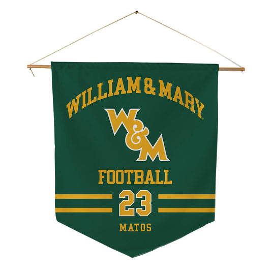 William & Mary - NCAA Football : Antonio Matos - Pennant - 18" x 21"-0