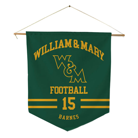 William & Mary - NCAA Football : Bryce Barnes - Pennant - 18" x 21"-0