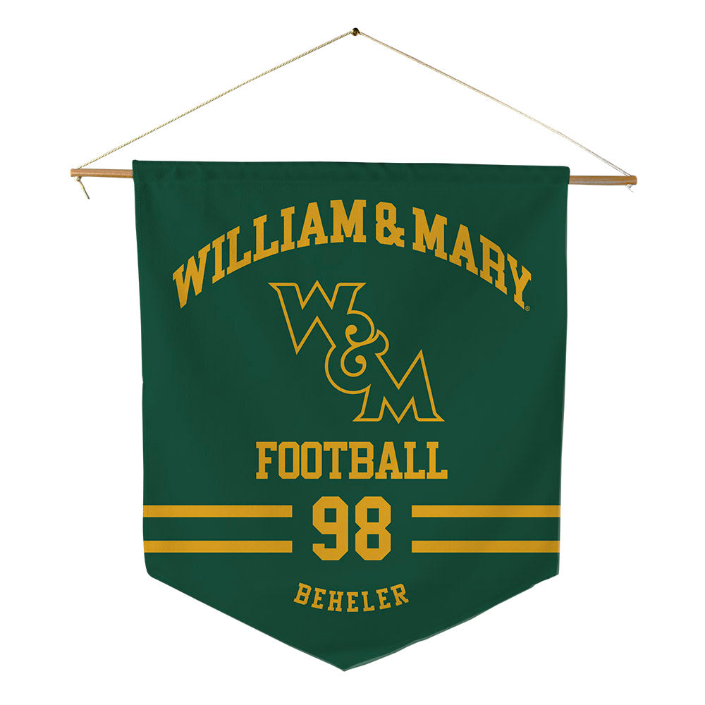 William & Mary - NCAA Football : Jack Beheler - Pennant - 18" x 21"-0