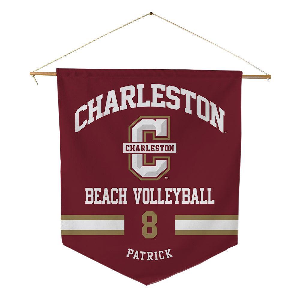 Charleston - NCAA Beach Volleyball : Jordan Patrick - Pennant - 18" x 21"-0