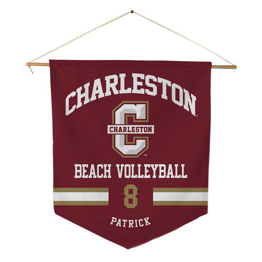 Charleston - NCAA Beach Volleyball : Jordan Patrick - Pennant - 18" x 21"-0