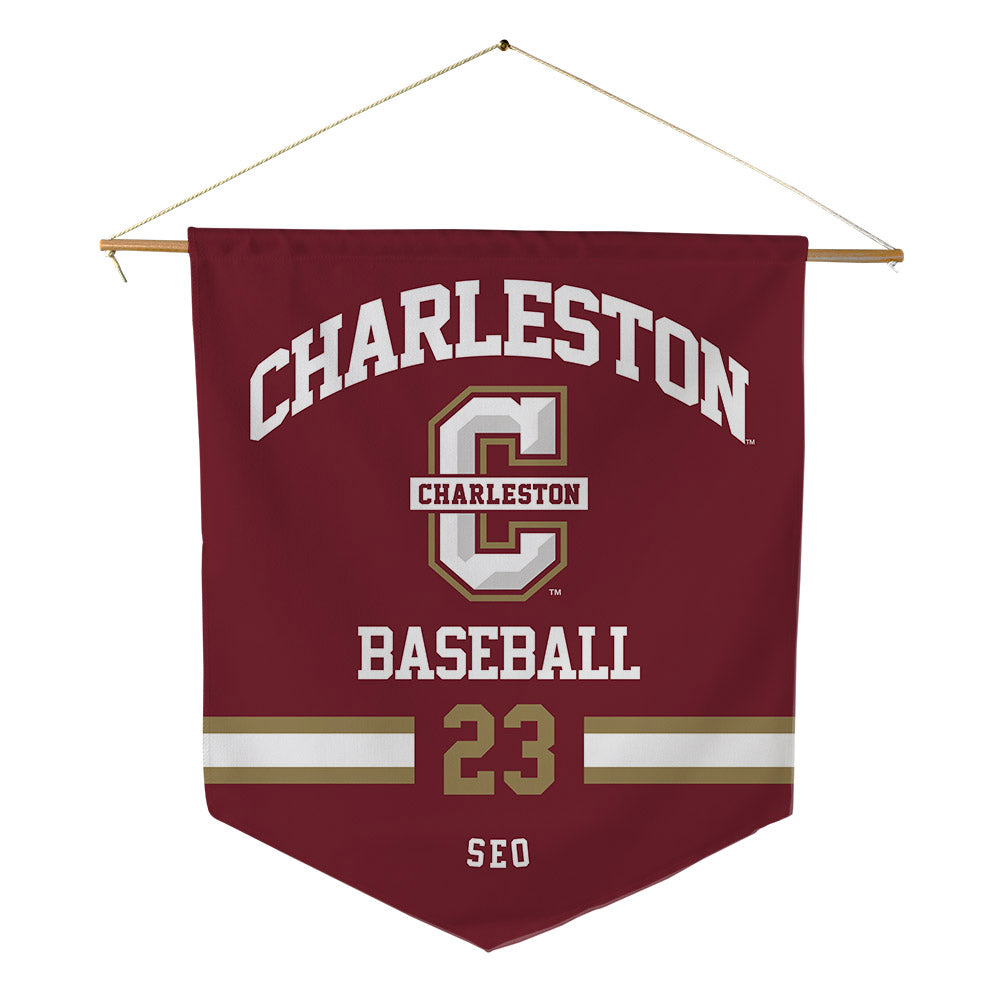 Charleston - NCAA Baseball : Brian Seo - Pennant - 18" x 21"-0